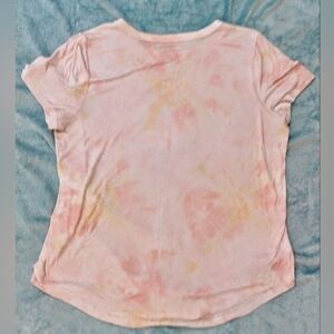 Short Sleeve Pink and Yellow Tee